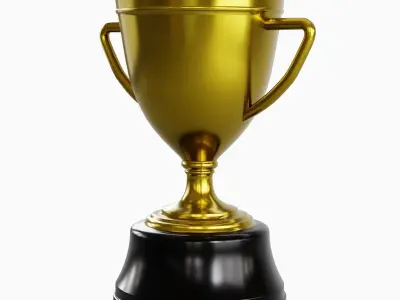 Gold Trophy Cup 02 3D model