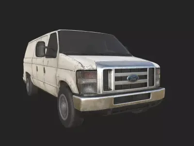 Cargo Van Low-poly 3D model
