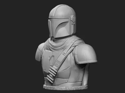 Bust of The Mandalorian Free 3D print model