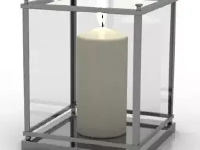 Candle glass holder Free 3D model