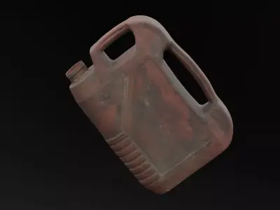 Plastic Oil Can Low-poly 3D model