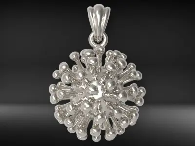 Virus Charm Pendant  Necklace Jewelry 3D print model