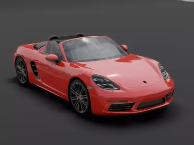 Porsche 718 boxter S Low-poly 3D model