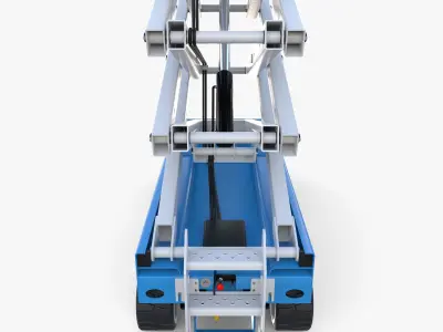 Electric Scissor Lift v1 Low-poly 3D model