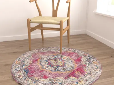 Round Rug Set 37 3D model