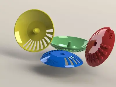 Rog-Toc plastic disc with hole in middle Free 3D model