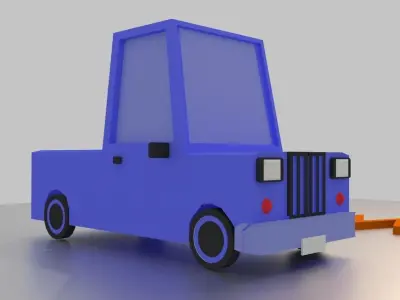 low poly car toy Free 3D model
