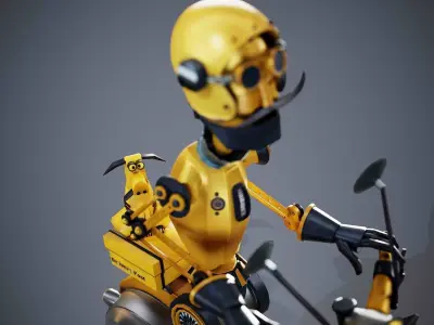 RoboCycle Free low-poly 3D model