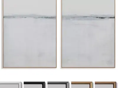 Abstract Painting Frame set 3D model 57