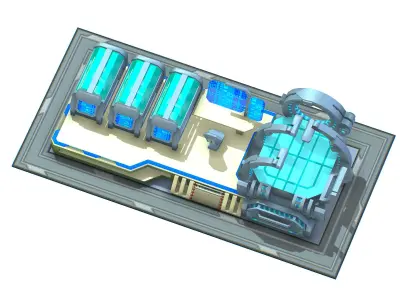 isometrical medical room hospital 03 Low-poly 3D model