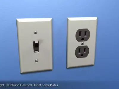 Matching Light Switch and Electrical Outlet Cover Plates 3D print model