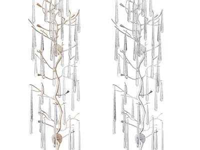 Illuminated Eight-Light Wall Sculpture 3D model