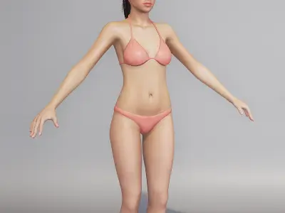 Adriana Unreal 4 Character Low-poly 3D model