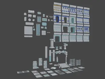 Ultimate Modular sci-fi  pack  3D model