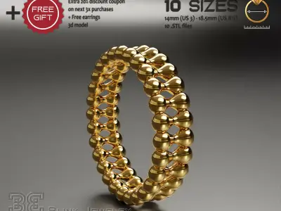 Luxury eternity ring unique design package 3D print model
