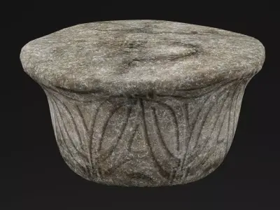 Greek Column Top Low-poly 3D model