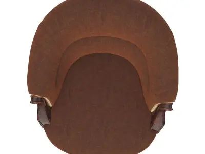 19th Century English Upholstered Tub Chair 3D model