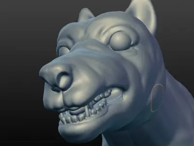 WOLF  SCULPTED 3D model