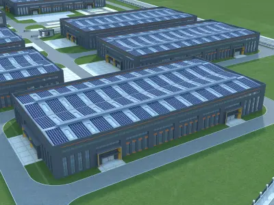 Industrial Building Factory 3D model by tangulan