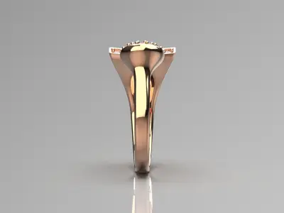 luxury diamond ring jr00056 3D print model