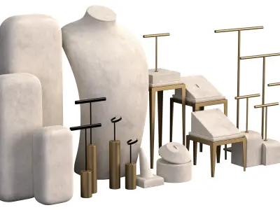 Monicadisplaystudio Jewelry Stand Vol 07 with 5 color 3D model