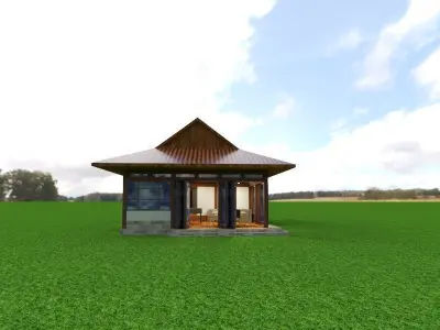 Simple Japanese Cabin  3D print model