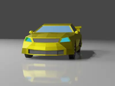 low poly cars car Low-poly 3D model