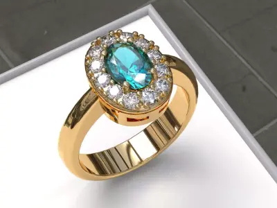 TOURMALINE RING  3D print model