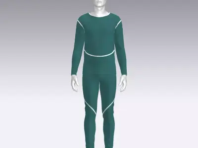 Sport Suit Low-poly 3D model