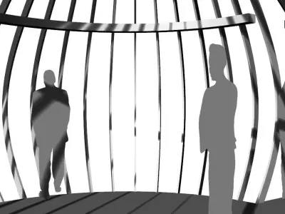 Ribbed Tree House Pavilion 3D model