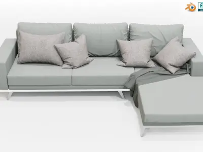 Modern Minimalist Living Area Couch sofa for Interior Design 3D model
