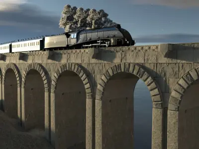 Viaduct Arch Bridge 3D model