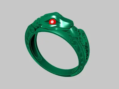 SNAKE RING 3D print model 10
