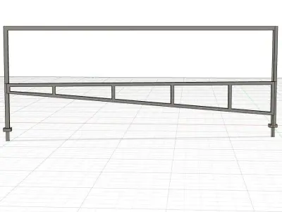 CAR PARK HEIGHT RESTRICTION BARRIER 7MM SCALE O GAUGE MODEL 3D print model