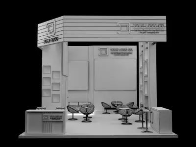 Booth Exhibition Stand a633 3D model