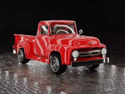 F-100 1956 truck 3D print model