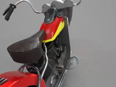 Harley-Davidson Bike vintage 3D model