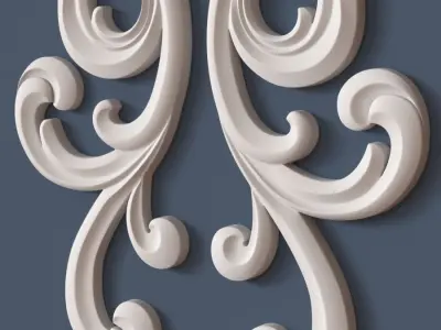 Decorative Scroll 3D model shop