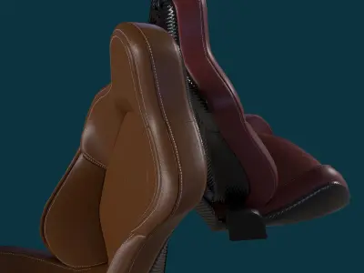 Seats Supercars Low-poly 3D model