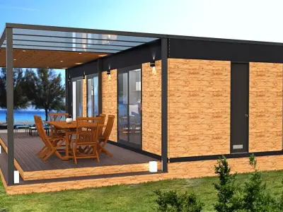 mobile home tiny house vacation house 3dmodel Low-poly 3D model