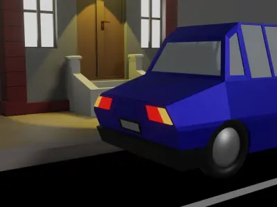 Cartoon Building Free 3D model