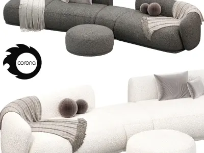 Rene Sofa by Meridiani 4 3D model
