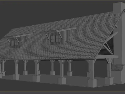 3D Pavilion house 3D model