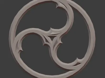 Gothic Ornament Decoration Low-poly 3D model