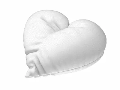 Heart Pillow - Love Text 3D model