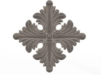 Rosette Ornament Decoration CNC  Low-poly 3D model