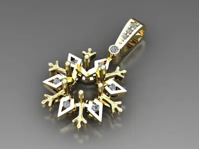 Christmas necklace 3D model 3D print model