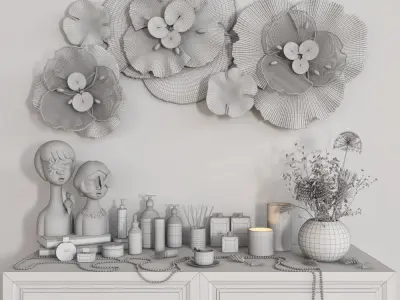 decorative set 32 3D model purchase