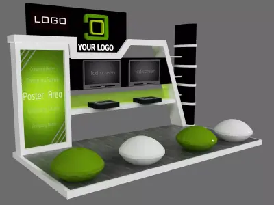 Booth Exhibition Stand a445b 3D model