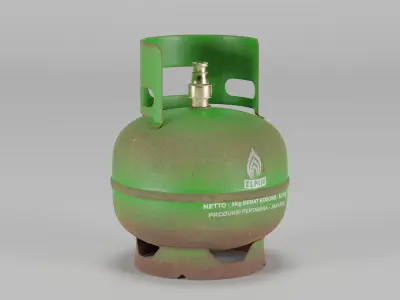 Indonesian LPG Cooking Gas Cylinders 3 Kg Low-poly 3D model